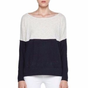 Vince Color Block Boatneck Top